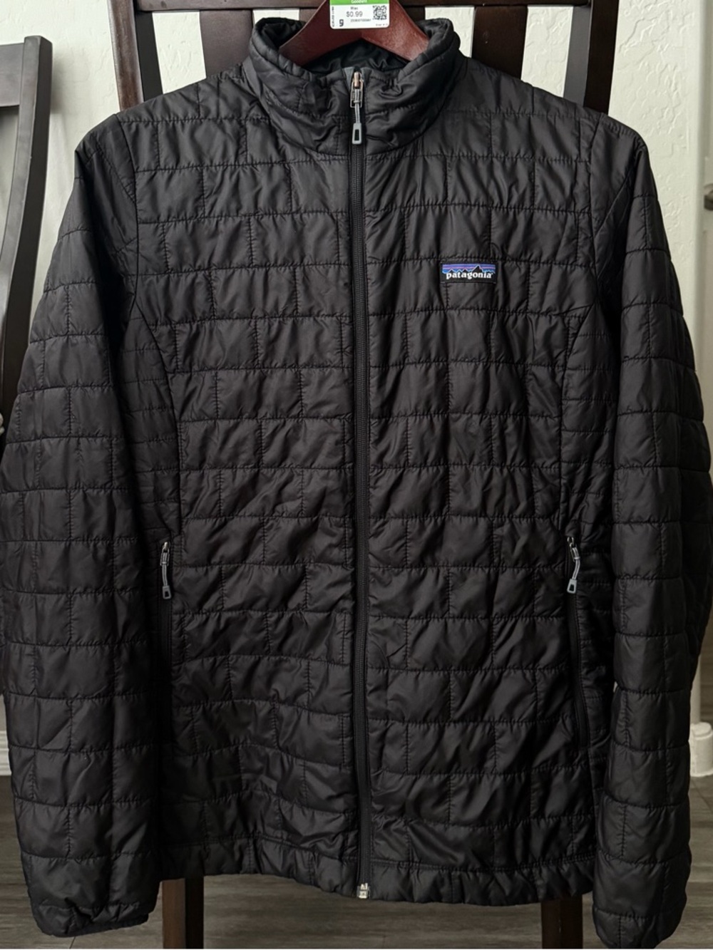 Patagonia Nano Puff Jacket Womens XL Black Puffer Coat Excellent Condition